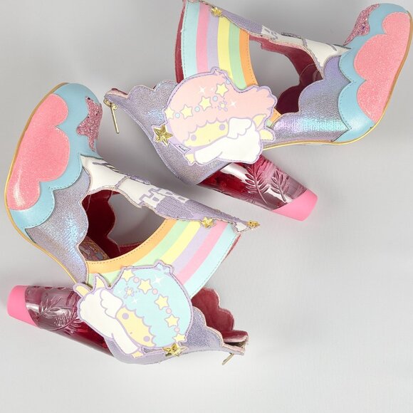 Irregular Choice x Sanrio Smiling Down At You Little Twin Stars Heels – Size 38 - Picture 9 of 10